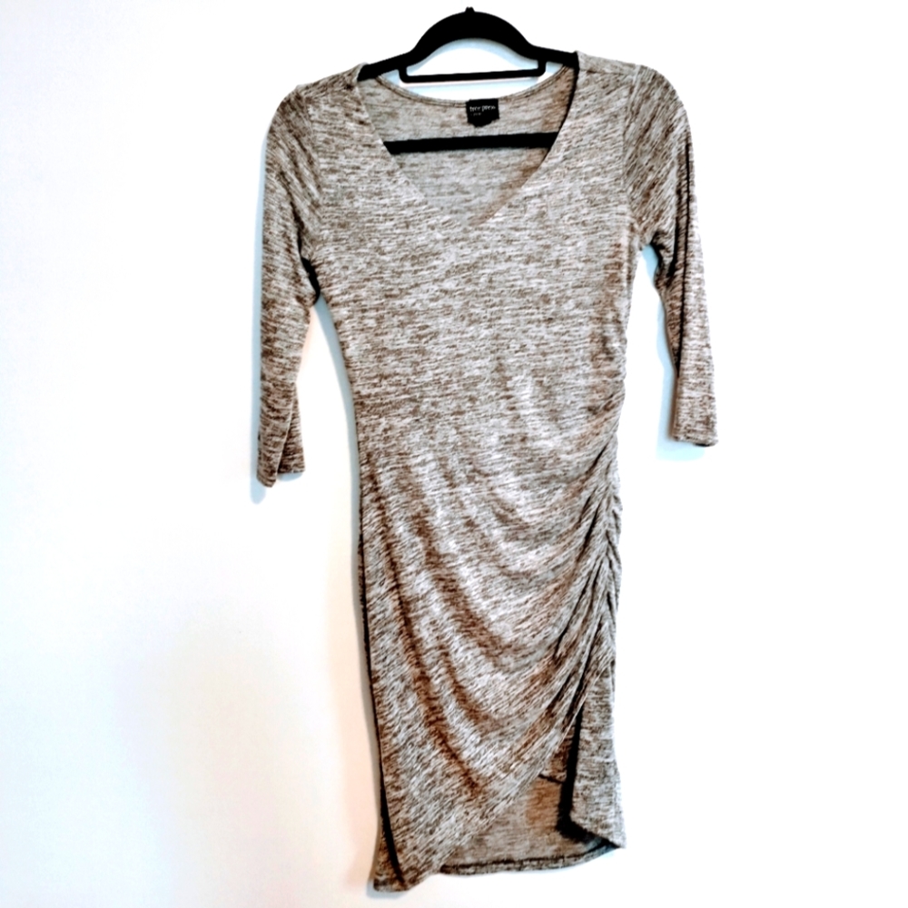 Free Press grey dress with ruched side size small